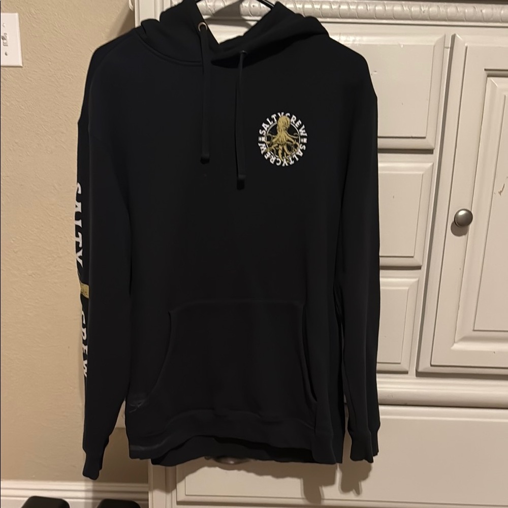 Salty Crew Black Sweater with Sleeve Graphics